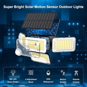 Adjustable Remote Control Solar Lights With Motion Sensor 1