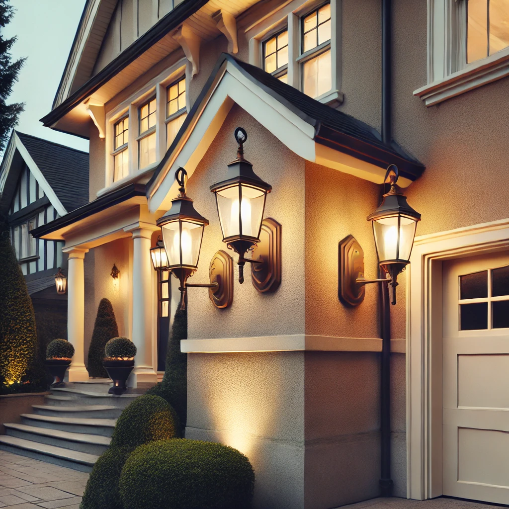 Exterior With Wall Sconces House Lighting Exterior Ideas - 05