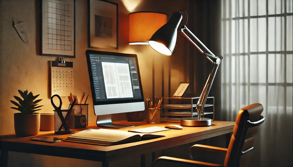 Home Office With Task Lighting Ideas - 02