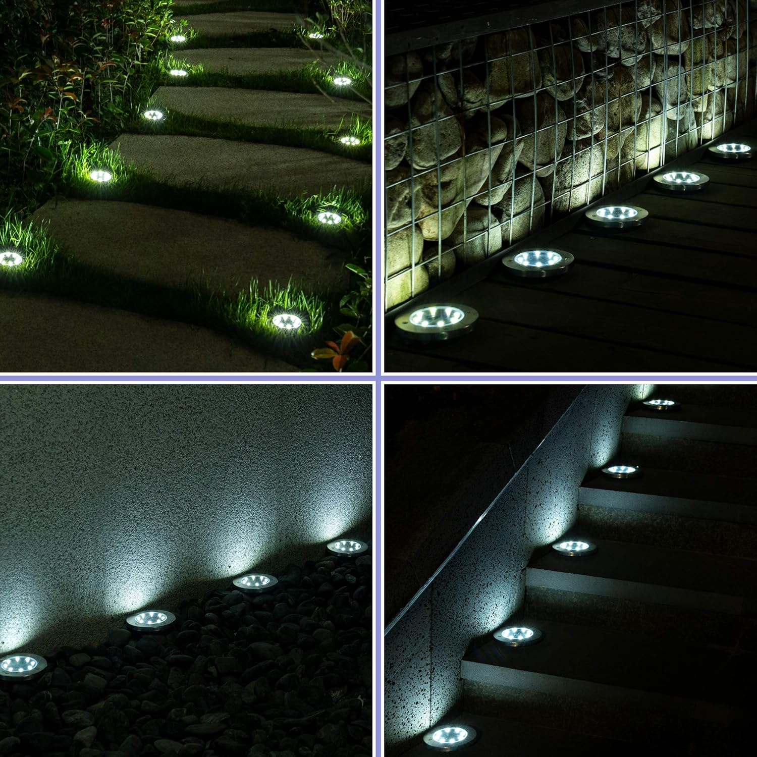 Solar Ground Lights Durable Outdoor Lighting LightingHouze